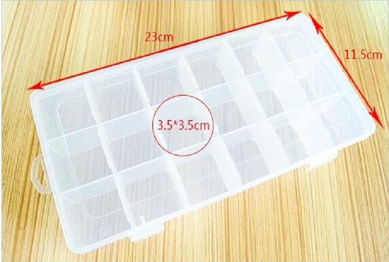 2pcs 18 Cells Slot Transparent Storage Box Cover Shell Electronics Component Box Unbranded Does Not Apply