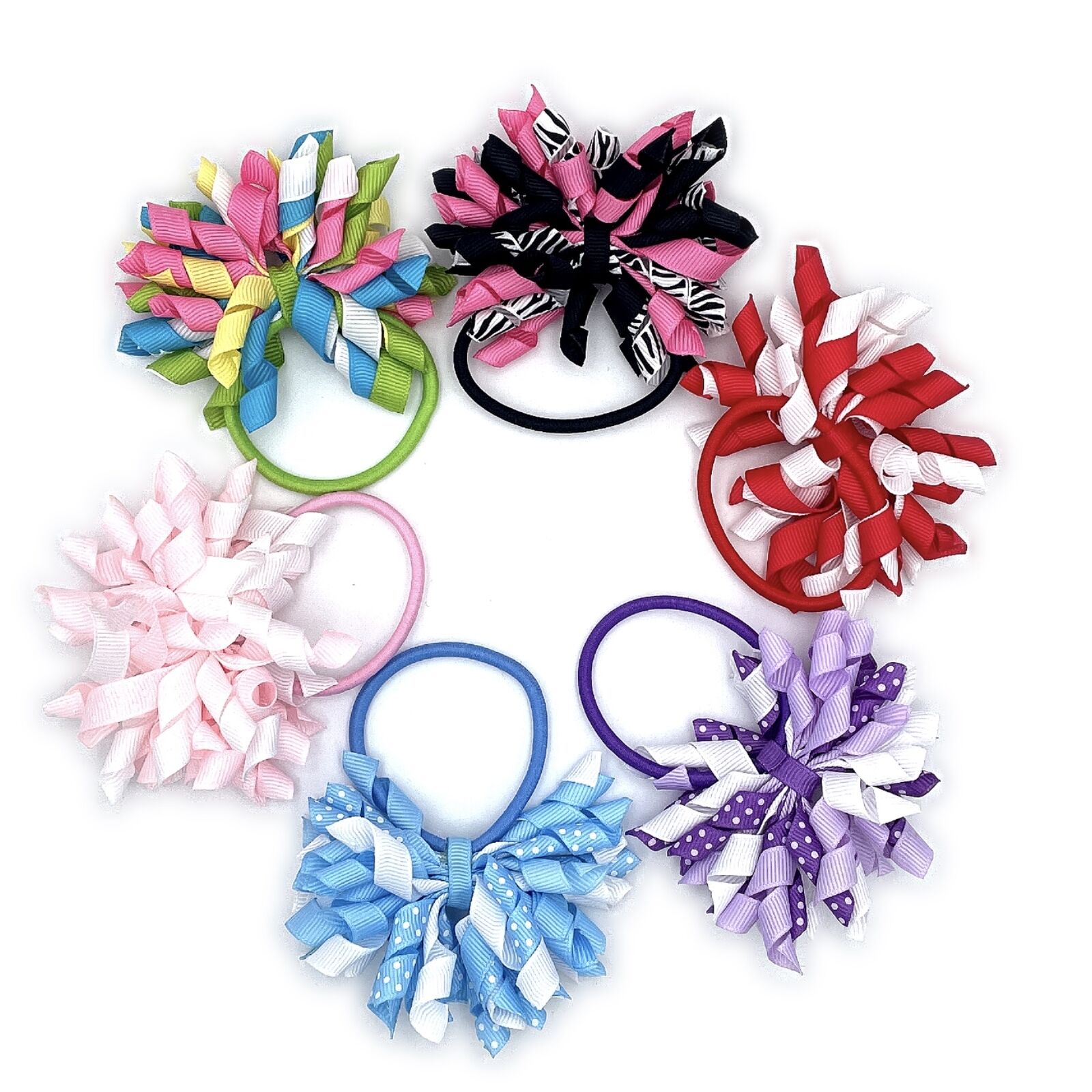 6pcs coker koker hair Bows for Girls baby kids clip Hair Accessories wholesale Unbranded