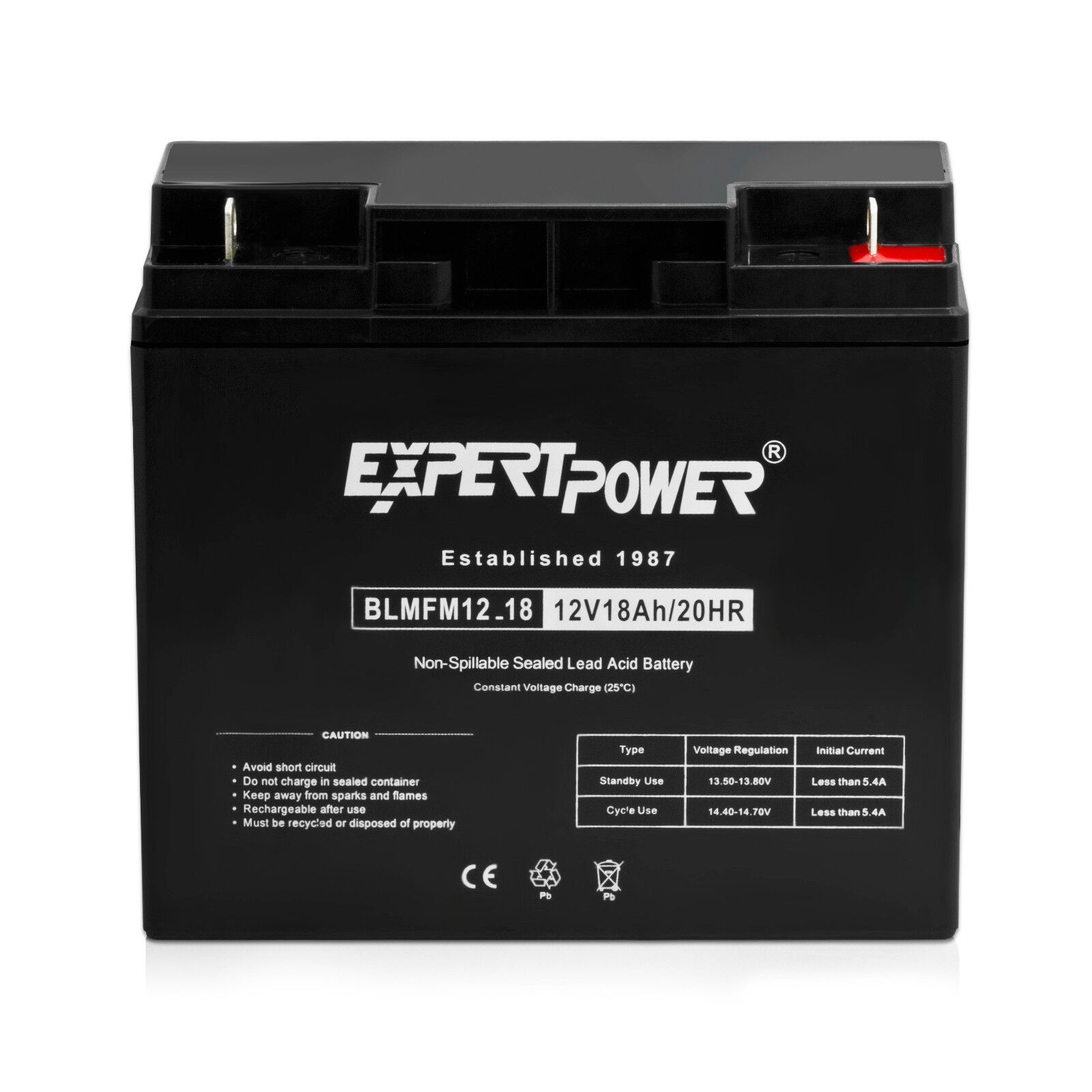 2 EXP12180 12V 18AH Battery for APC SmartUps 1400 1500 [Replacement for UB12180] ExpertPower EXP12180 - фотография #6