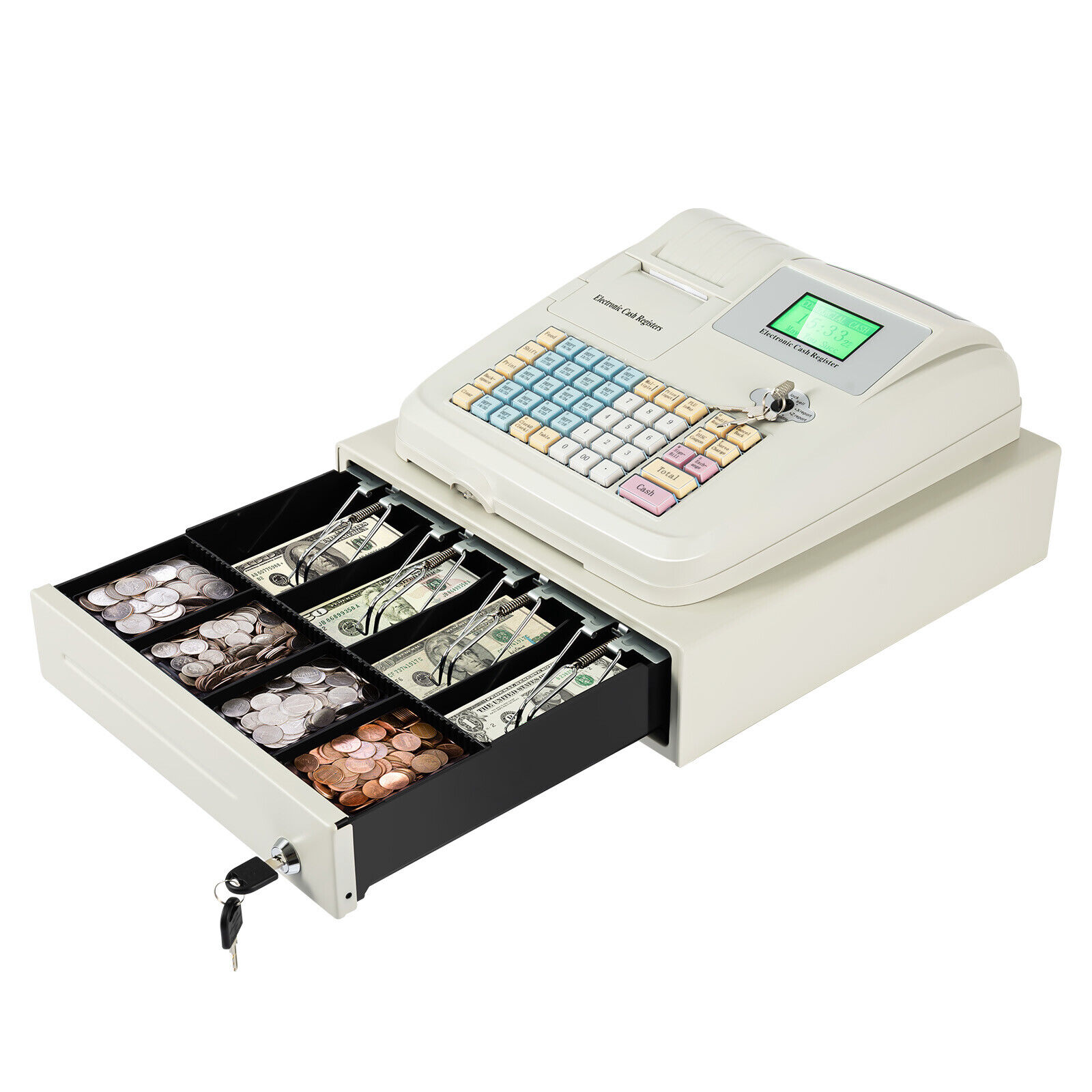 New Digital LED Cash Register with Drawer 48 Keys for Retail Restaurant POS SALE TBvechi Does Not Apply - фотография #6