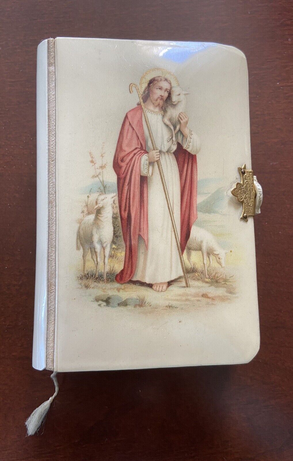 ANTIQUE 1917 "FIRST COMMUNION"GERMAN CATHOLIC PRAYER BOOK & HOLY CARDS CELLULOID Unknown - фотография #2