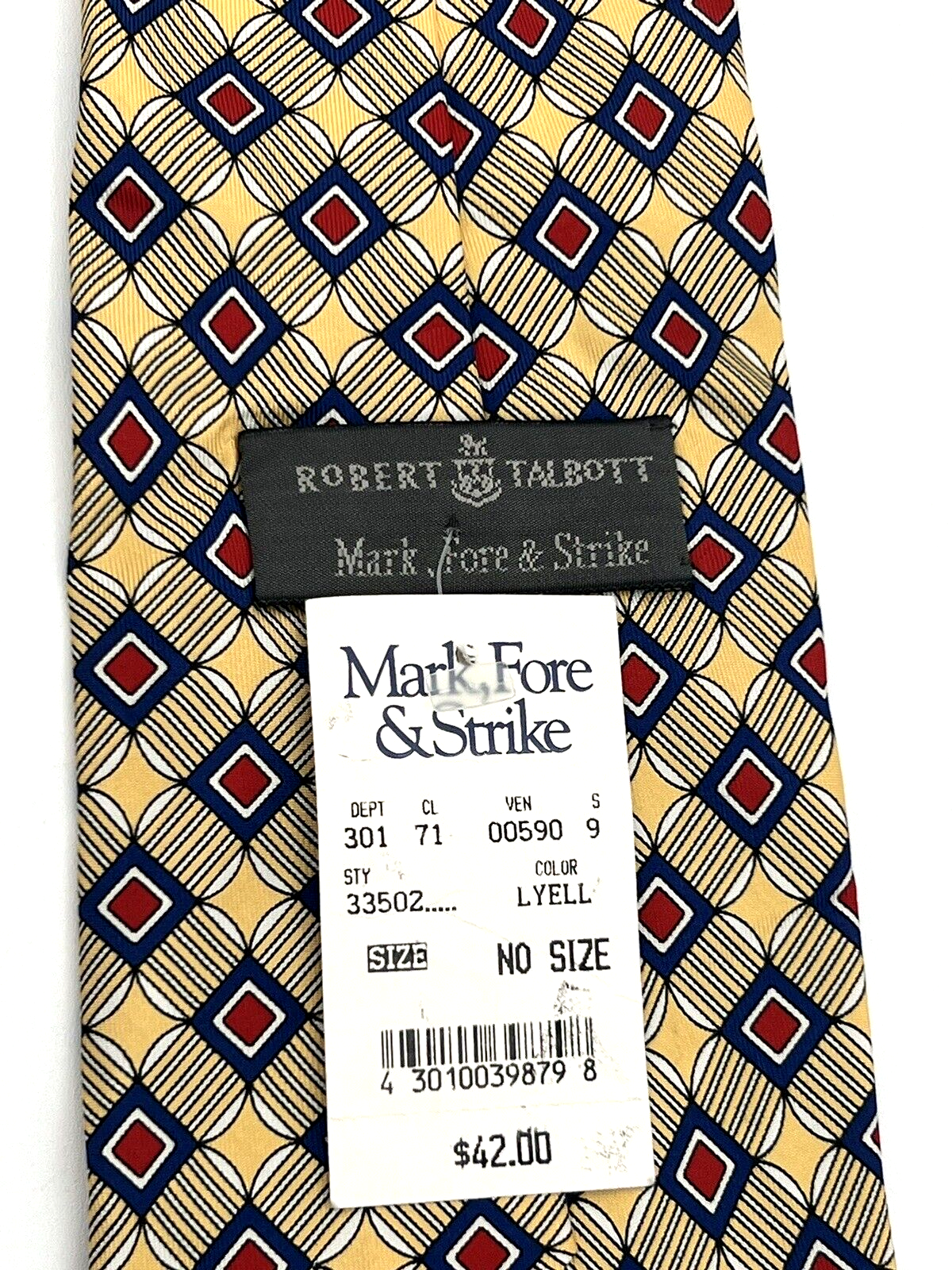 NWT Robert TALBOTT Neck Tie Men Dress Ties USA Neckties All Silk Necktie 56x3.8" Robert Talbott - фотография #4