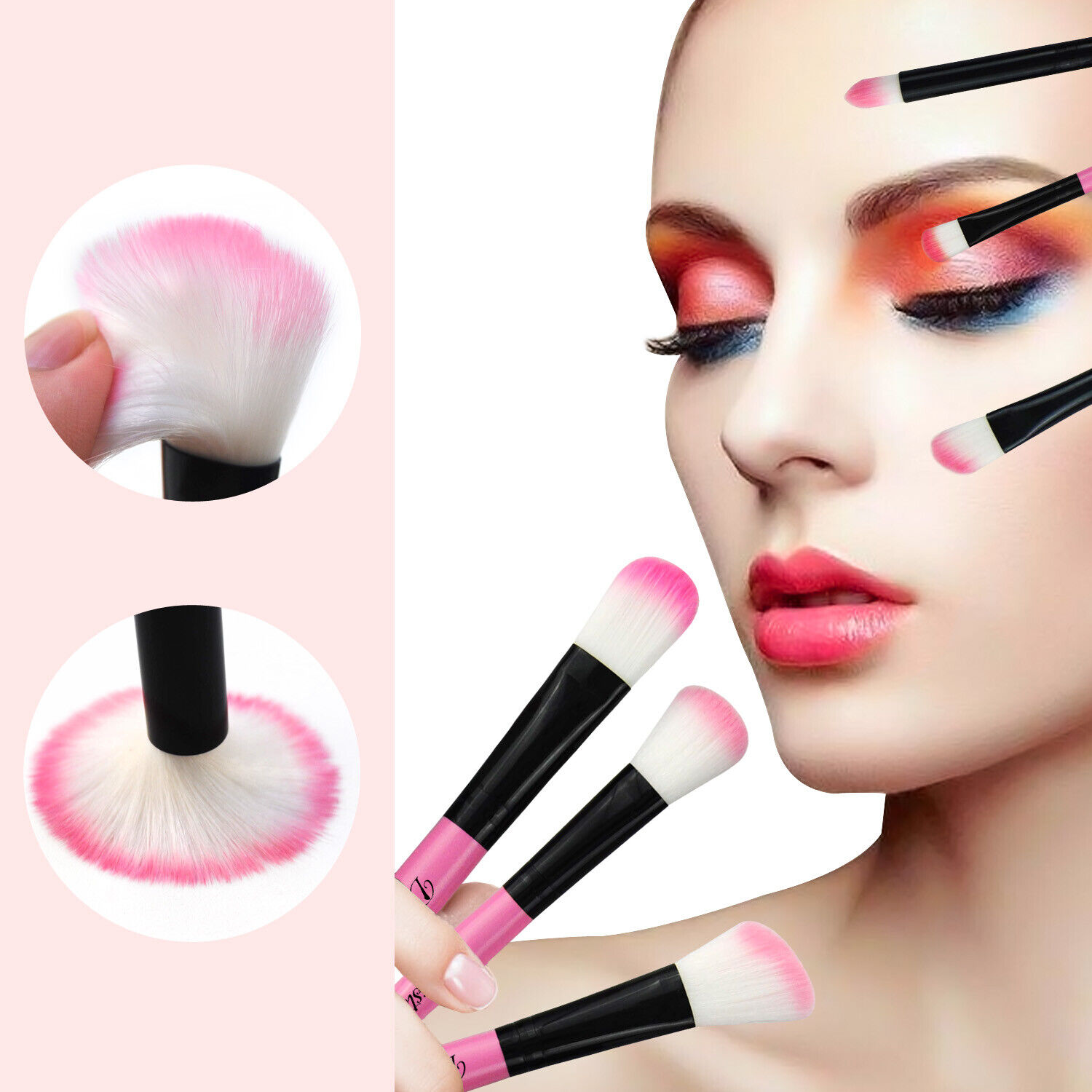 22/32Pcs Makeup Brush Cosmetic Eyeshadows Eyebrow Face Lip With Bag Woman Set US Unbranded Does not apply - фотография #8