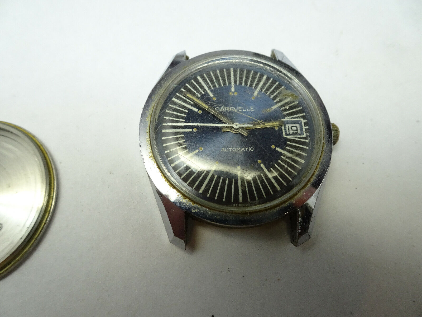 2 vintage GERMAN blue dial caravelle 11OWACD 1352.50automatic watches TO RESTORE Caravelle - фотография #11