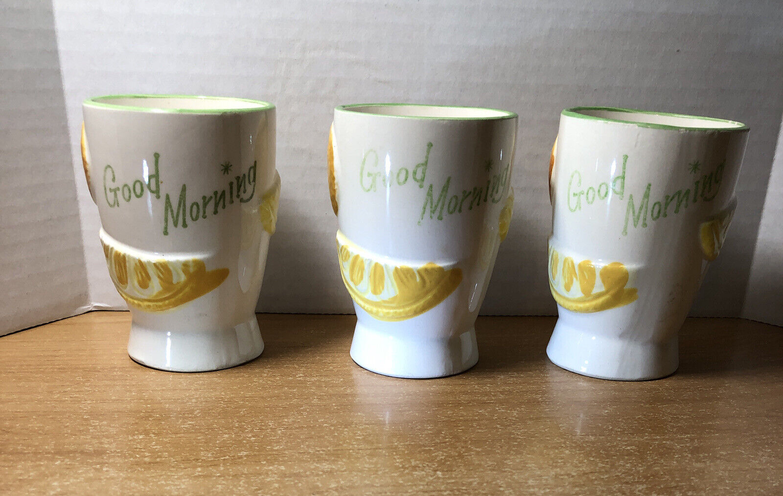 Vintage NAPCO Good Morning Juice Pitcher With 3 Ceramic Juice Cups Napco na - фотография #9