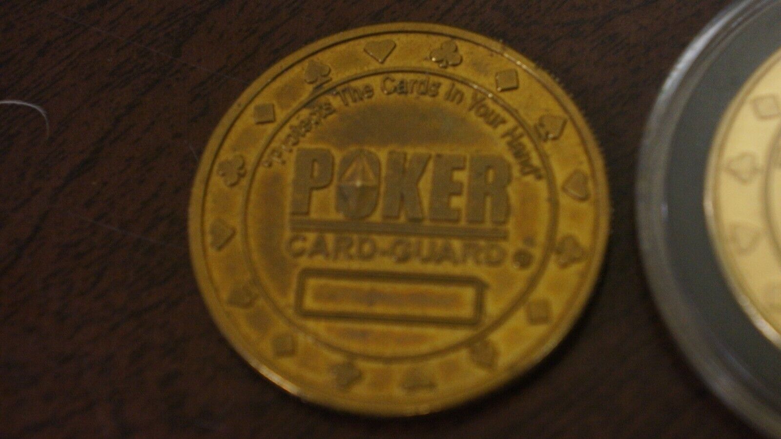 Casino Poker Card Guard Covr Protector BIG SLICK-BULLETS PAIR OF ACES GOLD color Без бренда - фотография #5