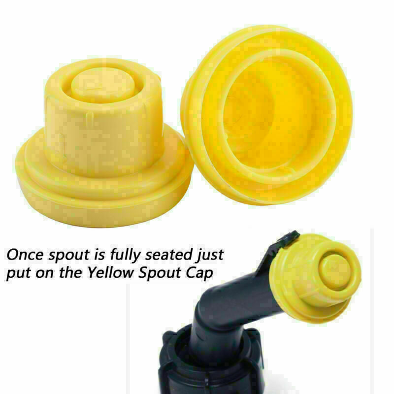 5PCS Replacement YELLOW SPOUT CAP Top For BLITZ Fuel GAS CAN 900092 900094 H2 Superplaza I301-A001-Yellow - фотография #3