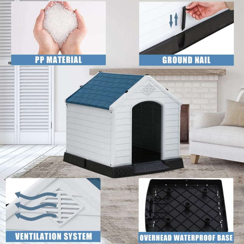Dog House, Dog House for Small Medium Large Dogs, Waterproof Ventilate Plastic D Does not apply - фотография #4