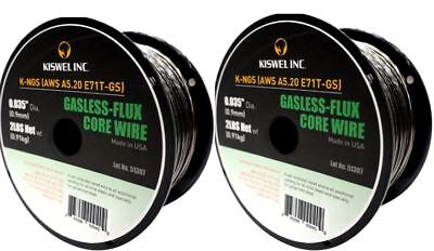 Made in USA (2 Rolls) K-NGS E71T-GS .035 in. Dia 2lb. Gasless-Flux Core Wire Kiswel Inc. E71TGS - фотография #2