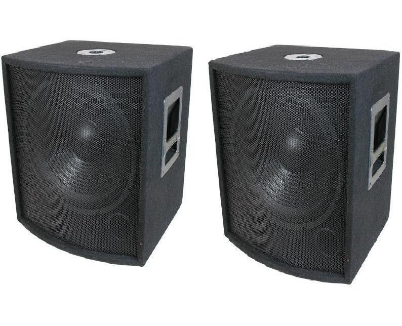 NEW (2) 18" SUBWOOFER Speakers PAIR.Woofer Sub w/ Box.DJ.PA.BASS.Pro Audio.Sound MCMcustomaudio 18in.eighteen inch.18inch.subs.altavoz.bajo