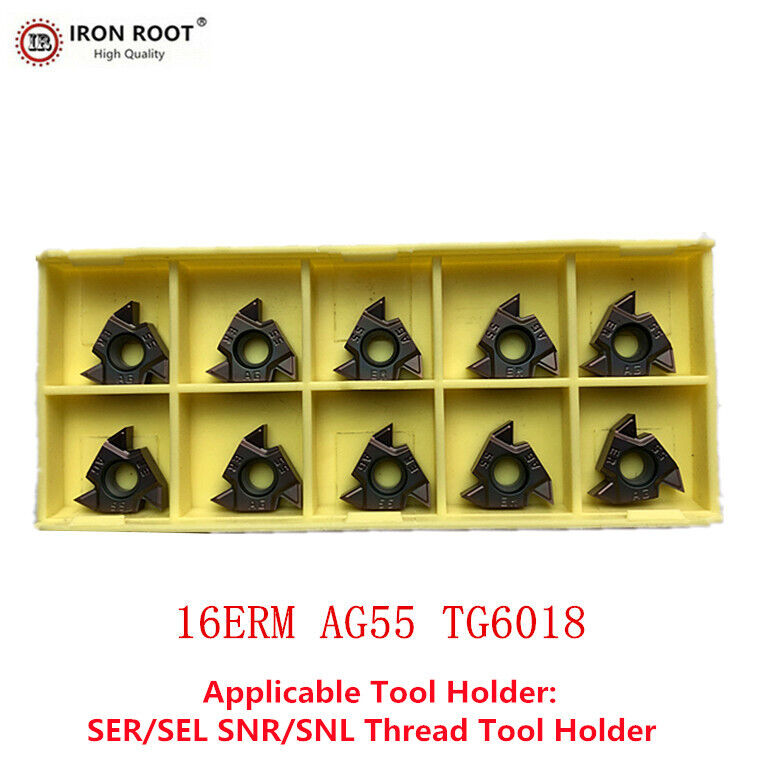 10P 16ERM AG55 TG6018  CNC Threading Insert Carbide Insert For stainless steel IRON ROOT Does Not Apply - фотография #5