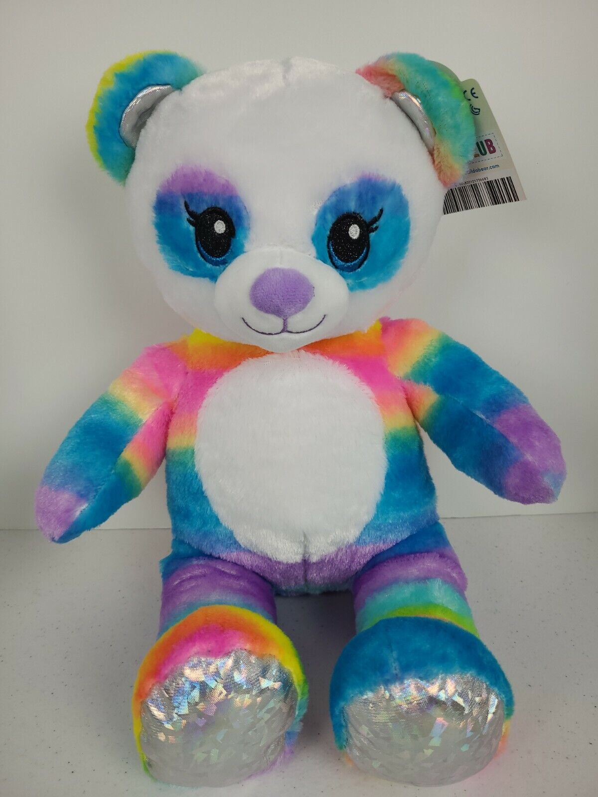 BUILD A BEAR Rainbow Friends Panda Bear Plush Multicolor Doll Stuffed Animal Toy Build-A-Bear Workshop 028038 - фотография #2