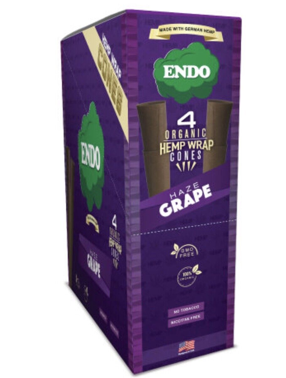 Endo Flavored Herbal Organic Cones Grape Haze 5/4ct packs Endo