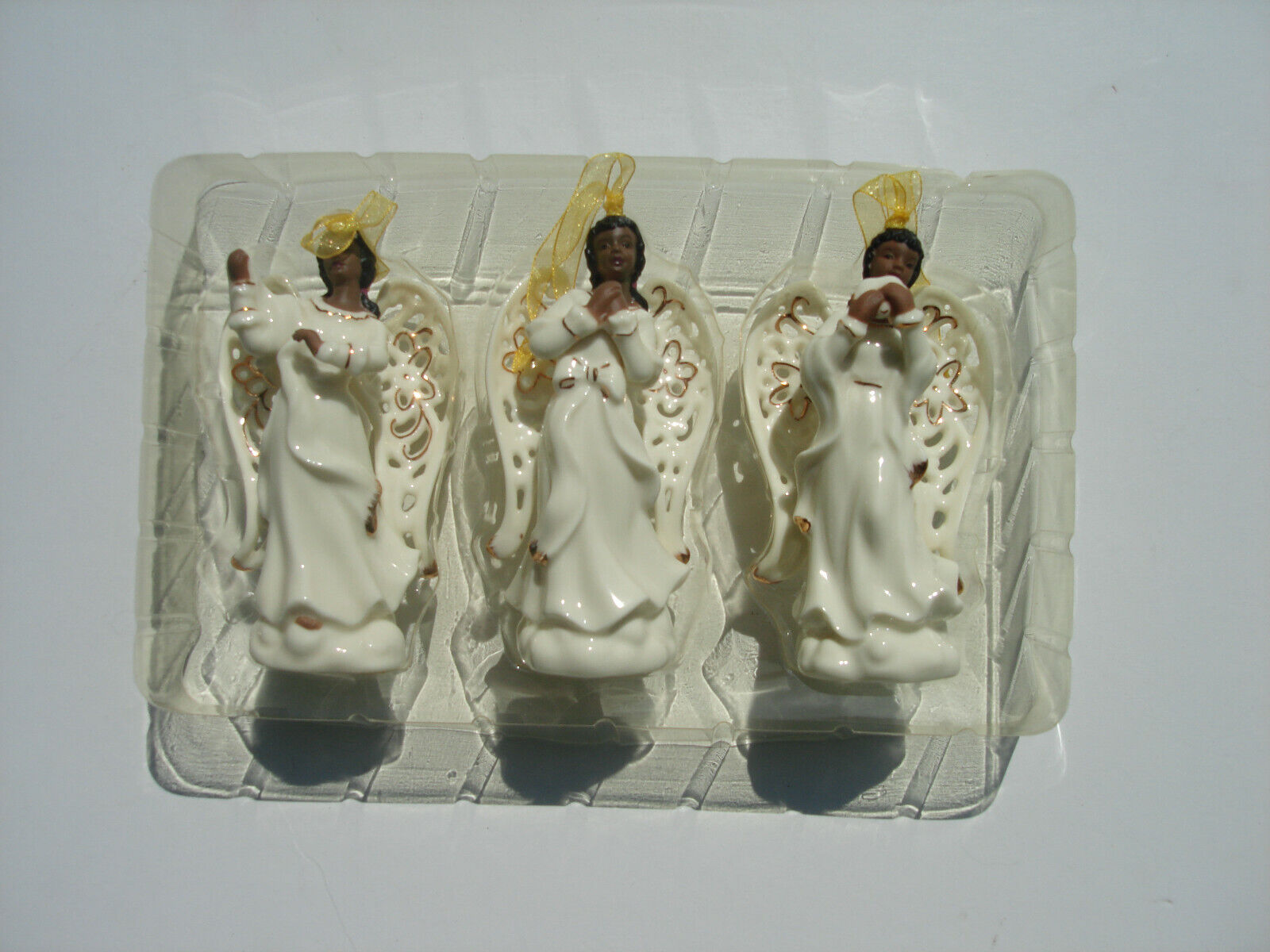 ANGELS with WINGS CHRISTMAS ORANAMENT (BLACK AFRICAN-AMERICAN ANGEL) (SET of 3) Unbranded - фотография #7