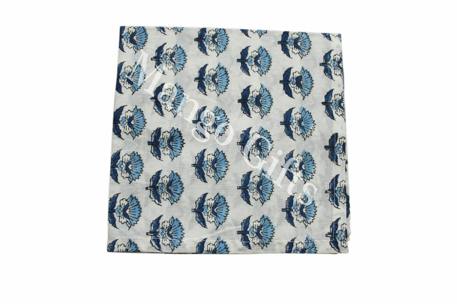 Indian Hand Block Print 100%Cotton Voile Fabric Napkins Set 24 Pc Floral Assort Block Does Not Apply - фотография #4