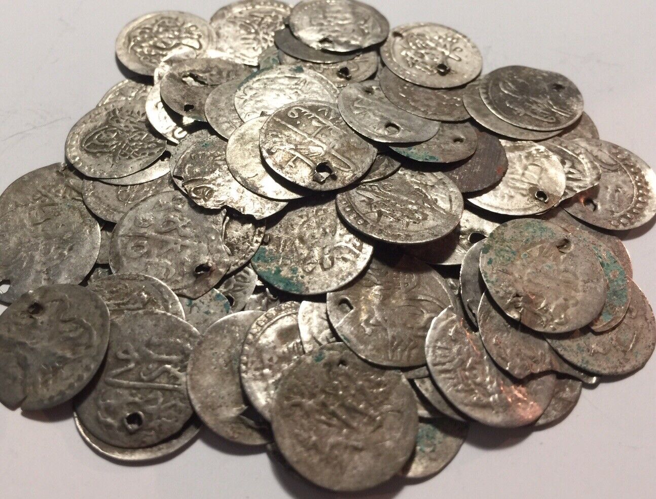 Lot 5 original Islamic silver para coins/Ottoman Empire Abdul Hamid Selim Mahmud Без бренда - фотография #9