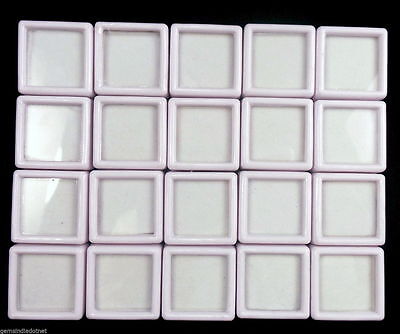 20 Pcs 3x3cm Wholesale Gem Display plastic box Storage for Gemstones/Diamond #gemsindia - фотография #2