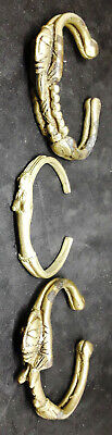 Rare Set of (x3) Antique Anthropomorphic DOGON Gilt Bronze Bracelets - MALI Без бренда - фотография #2