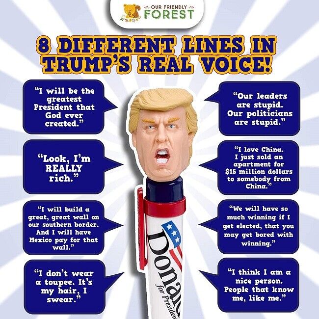 Donald Trump Talking Pen 8 Different Sayings In Trump's Real Voice FREE SHIPPING Без бренда - фотография #2