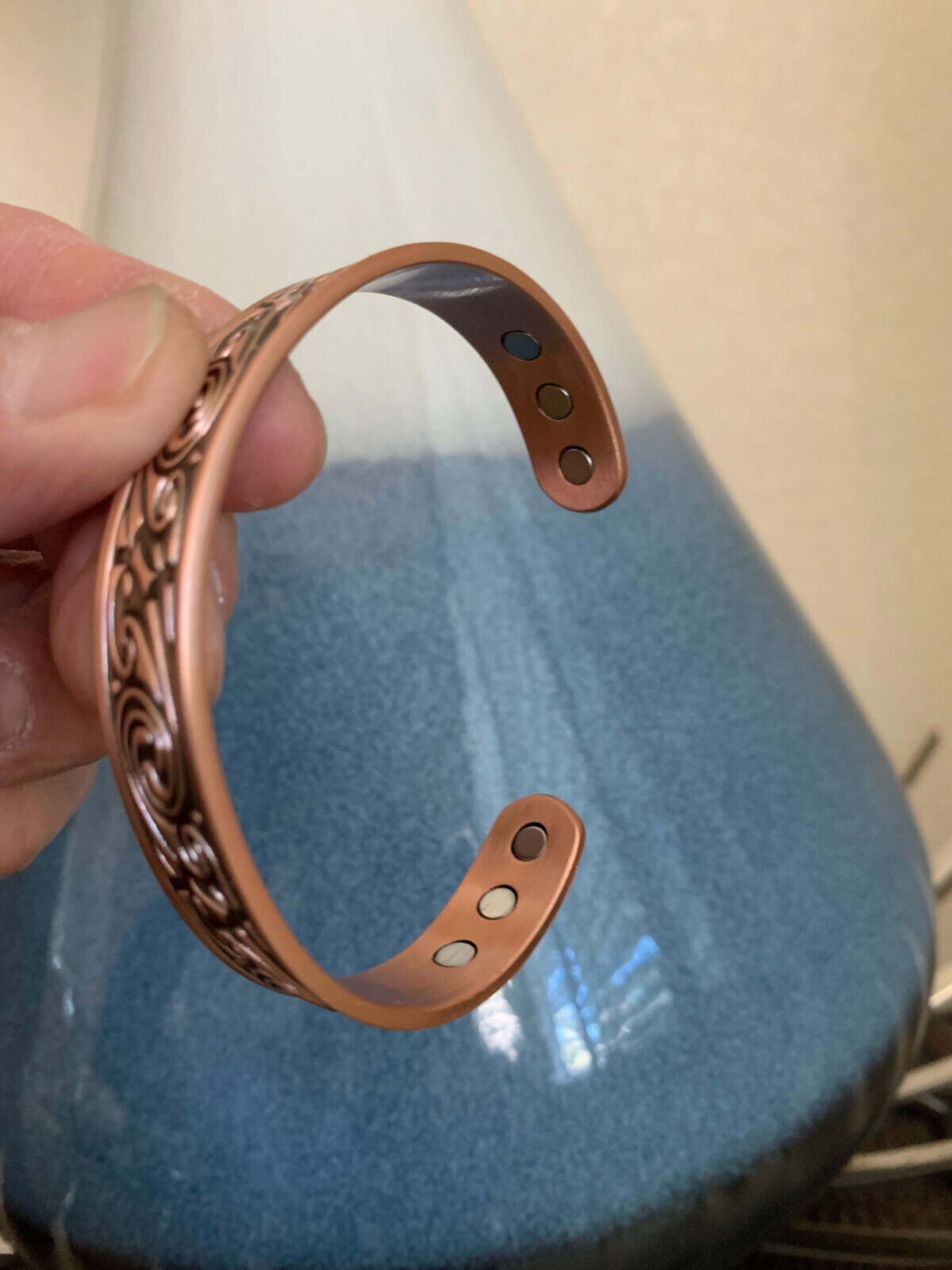 Solid Copper Magnetic Bracelet Men Women Balance Energy Power Joy Christmas Gift Unbranded - фотография #5
