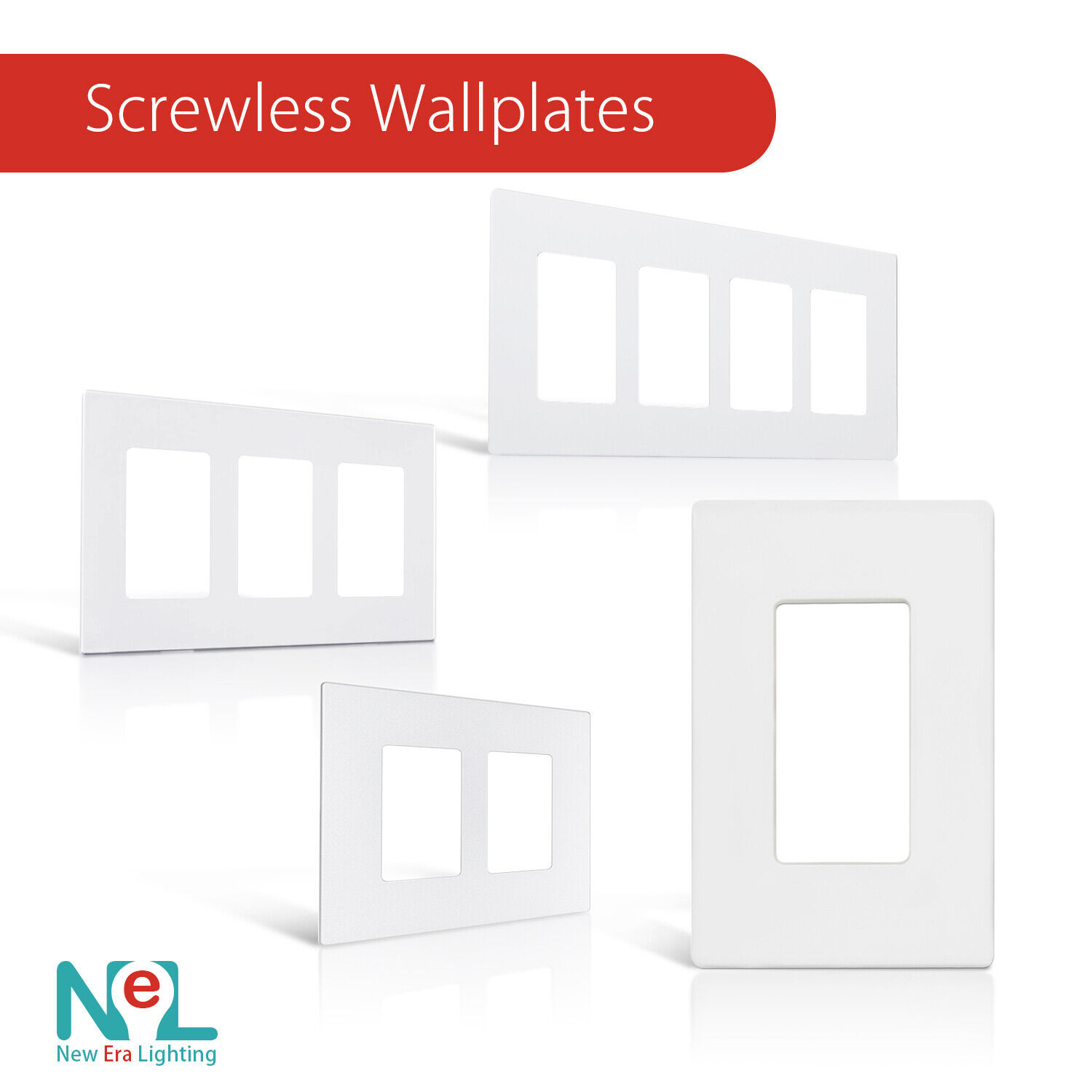 Screwless Decora Wall Switch Plate 1-4 Gang GFI Rocker Switch Plate Outlet Cover New Era Does Not Apply