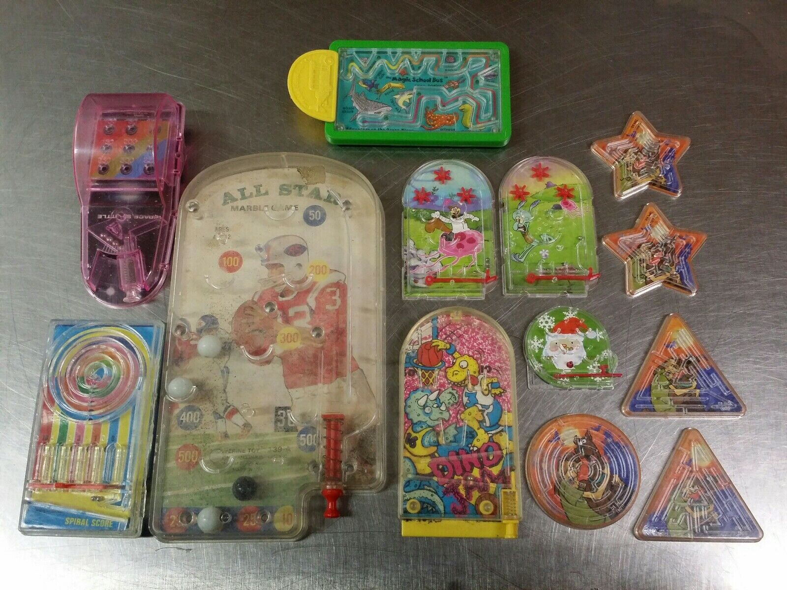 Lot of Hand Held Marble Pinball & Maze Games, Scooby Doo Star Shooters Dino Jam+ Scooby Doo