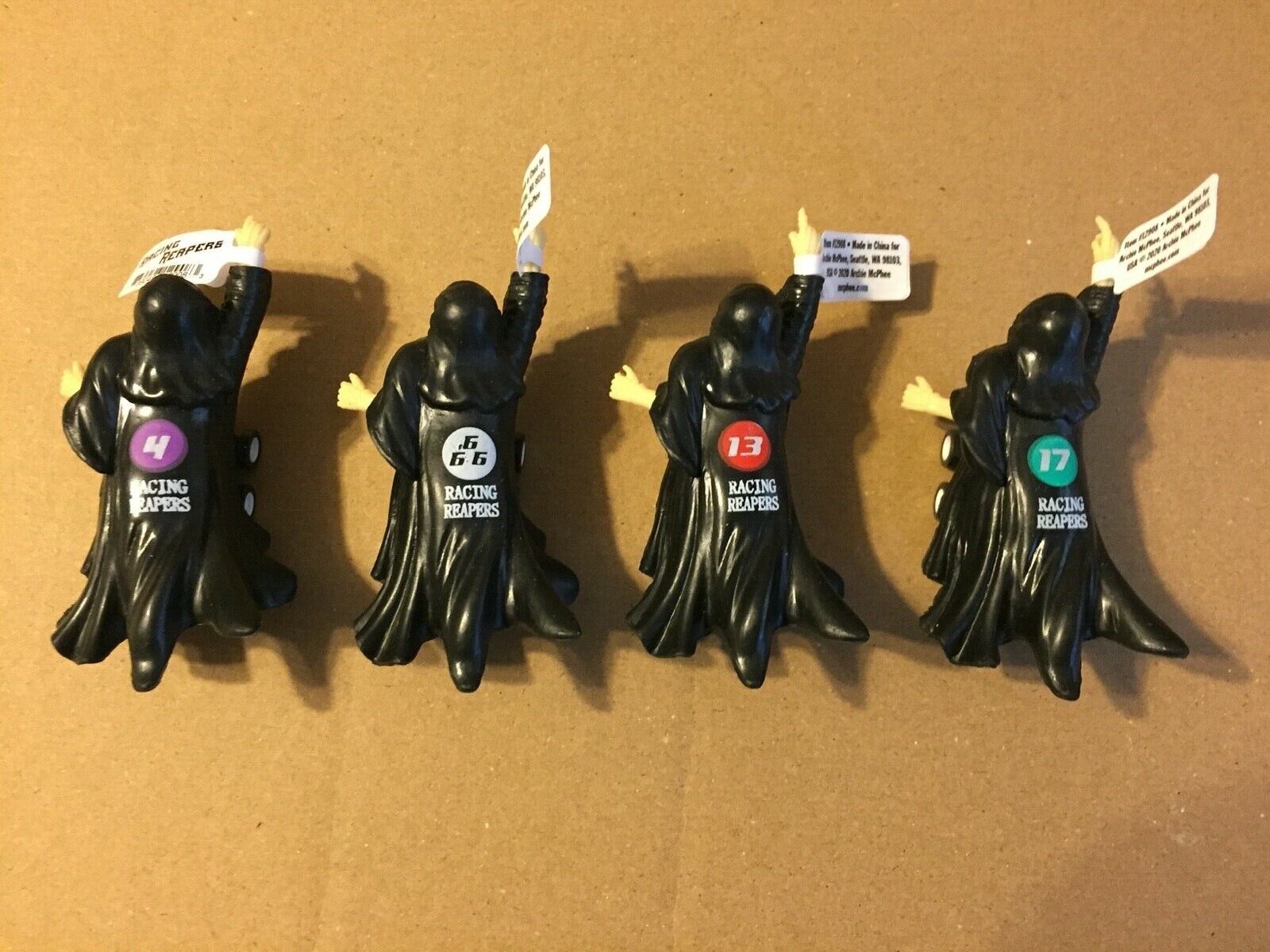 Racing Reapers Set of 4 Pullback toys Archie McPhee Grim Reaper toys Archie McPhee 12908 - фотография #2