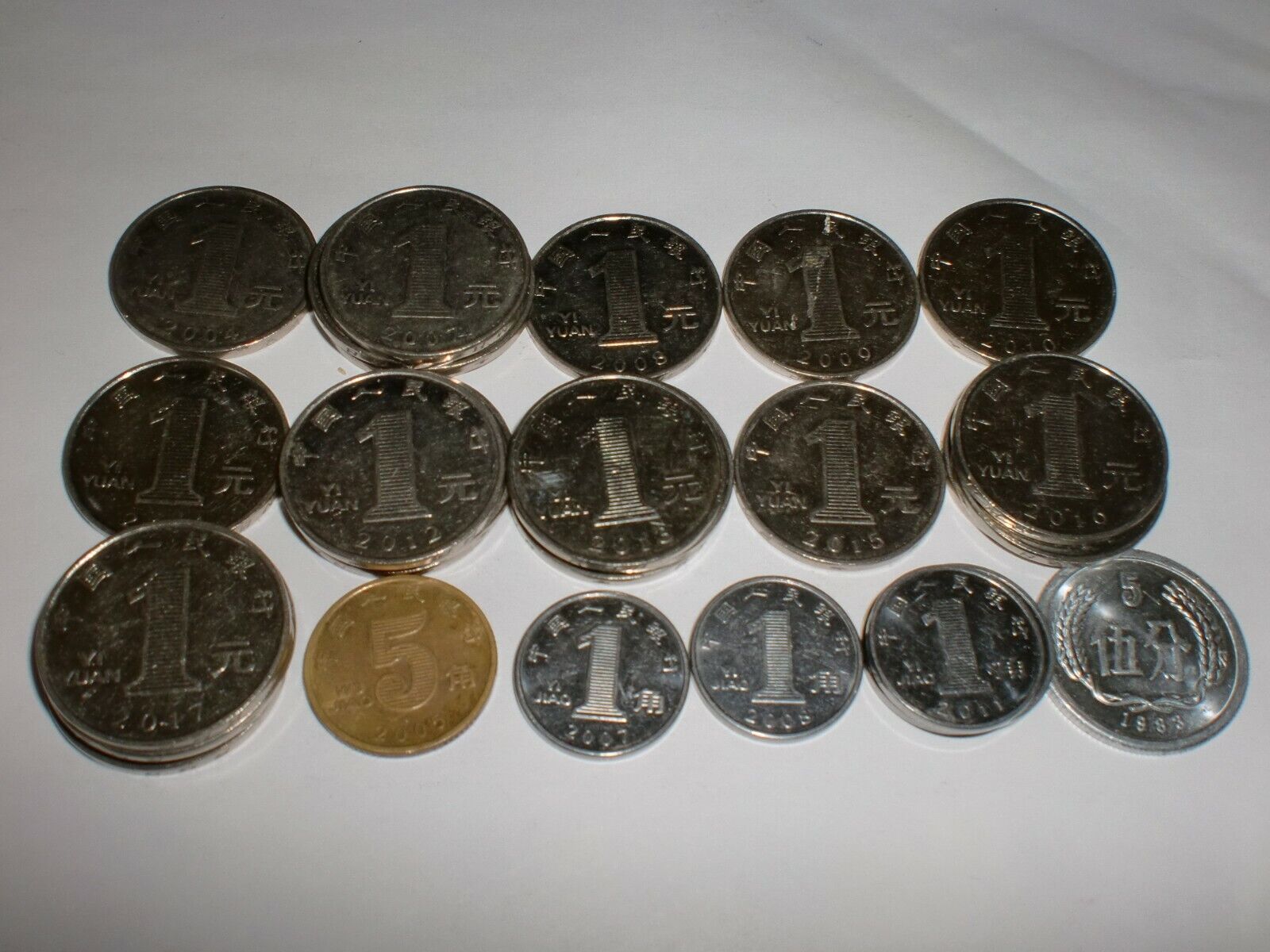 CHINA COINS LOT  – 30  OLD & NEW COINS - 1983–2017 Без бренда