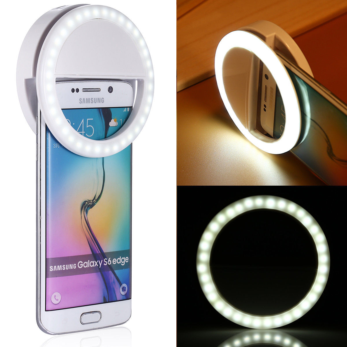 Portable Selfie LED Light Ring Fill Camera Flash For Mobile Phone Universal iPad Unbranded/Generic Does Not Apply