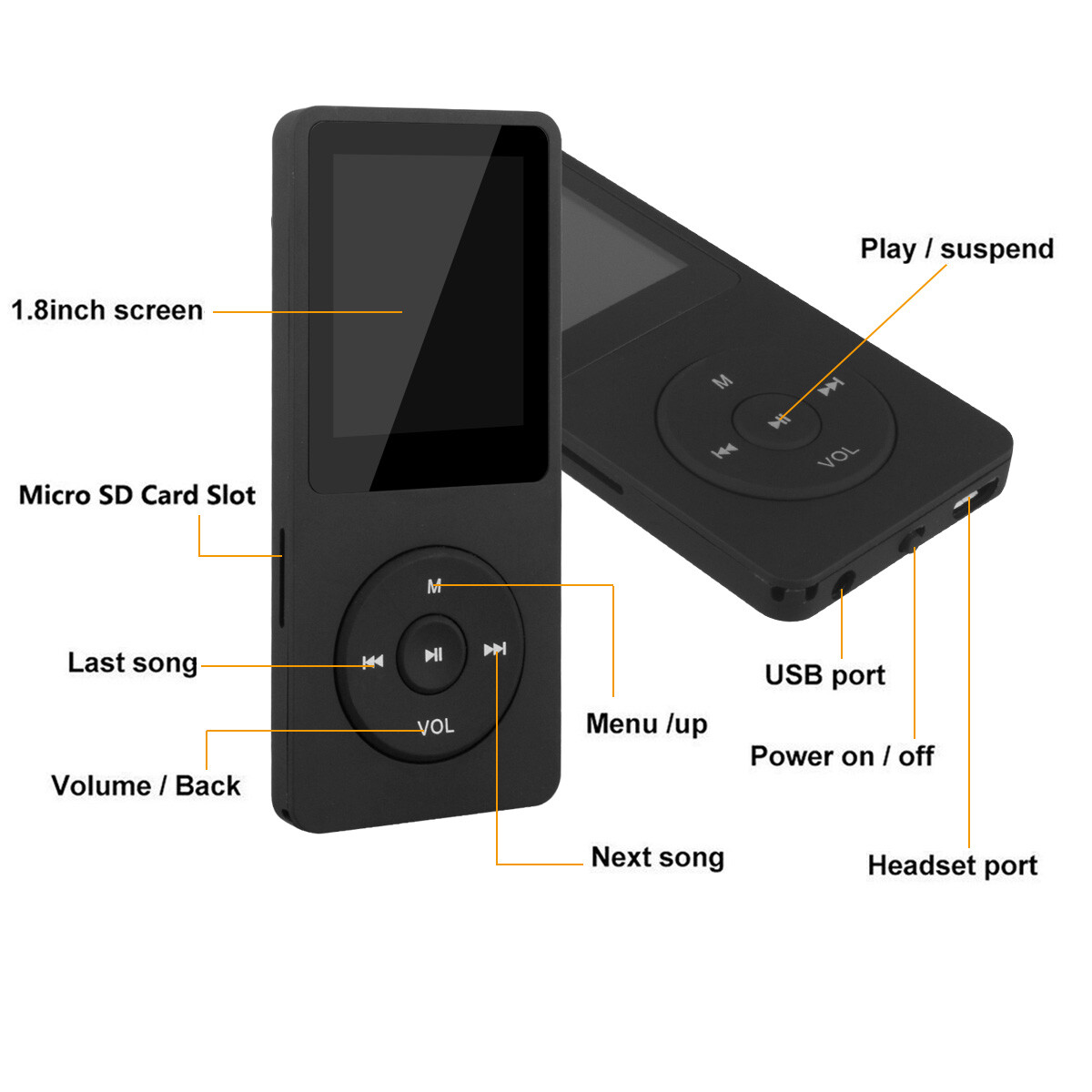 Portable MP3 Player MP4 Media FM Radio Recorder HIFI Music Speakers Lossless US Unbranded Does Not Apply - фотография #9