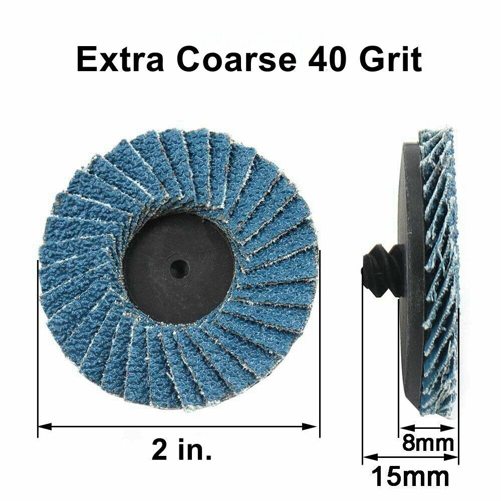 20x 2in 40 Grit Roll Lock Zirconia Flap Sanding Grinding Disc Wheels Die Grinder Satc Does Not Apply - фотография #8