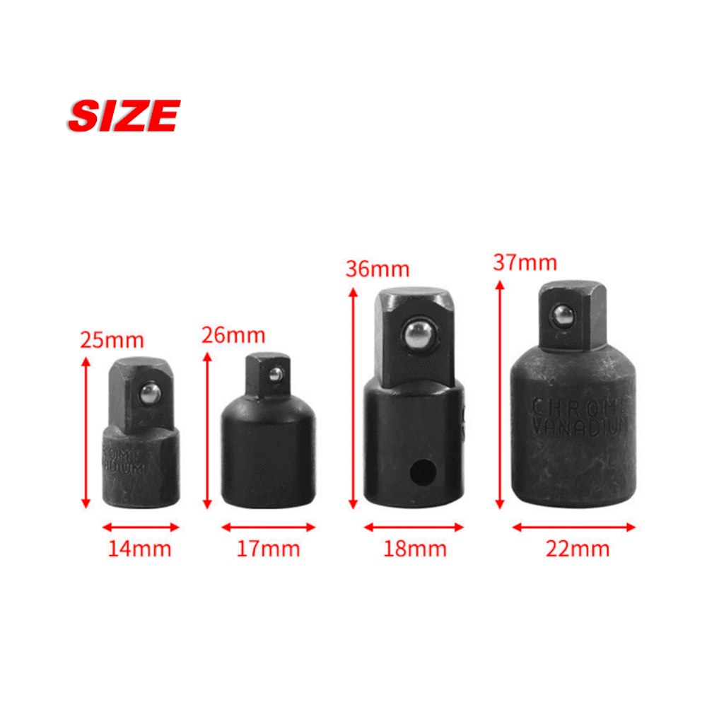 4-pack 3/8" to 1/4" 1/2 inch Drive Ratchet SOCKET ADAPTER REDUCER Air Impact Set Geartronics Does Not Apply - фотография #12
