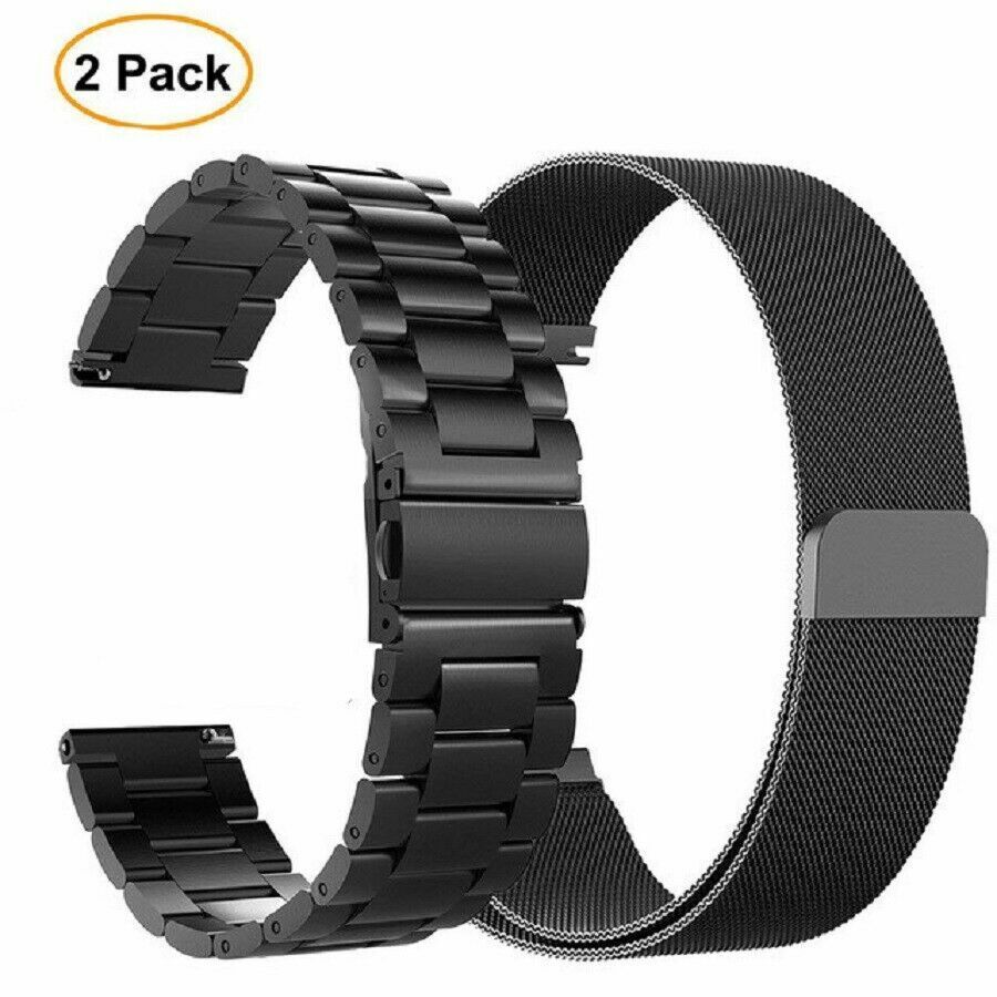 22MM Metal Stainless Band Wrist Strap For Samsung Galaxy Watch 46mm/3 45/Gear S3 Unbranded Does not apply
