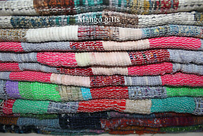 Handmade Recycled Fabric Rag Rug Carpet Runner Large Chindi Area Rugs Boho Decor Decor Does Not Apply - фотография #3