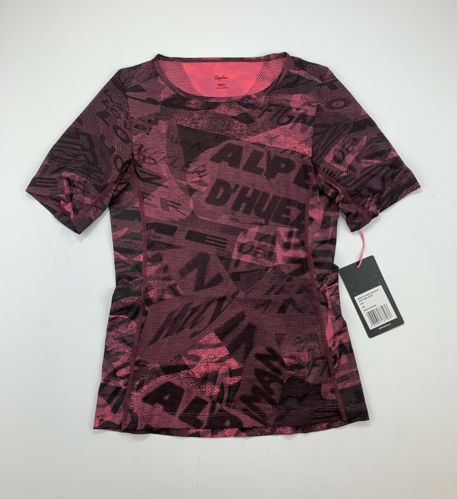 RAPHA Women's Graffiti Print Souplesse Mesh Base Layer Size Small New Rapha