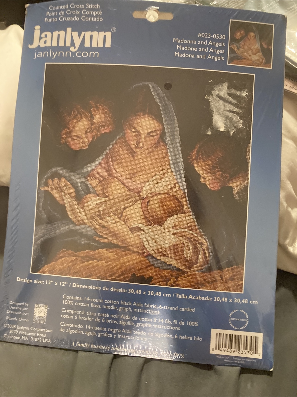 Janlynn Madonna and Angels Counted Cross Stitch Kit #023-0530 12"x12" New Janlynn 023-0530