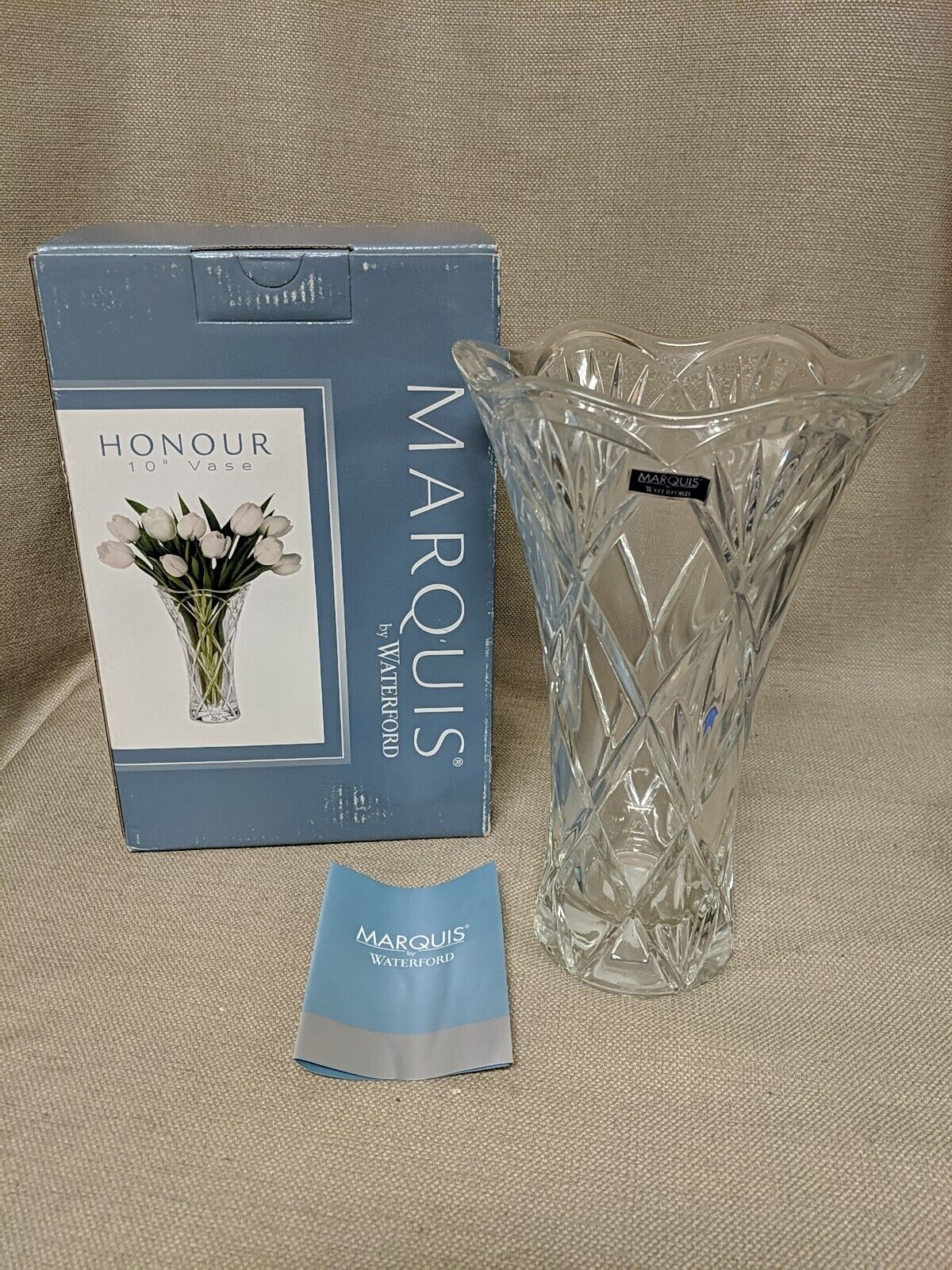 Marquis by Waterford HONOUR 10" Crystal Vase - New In Box Waterford