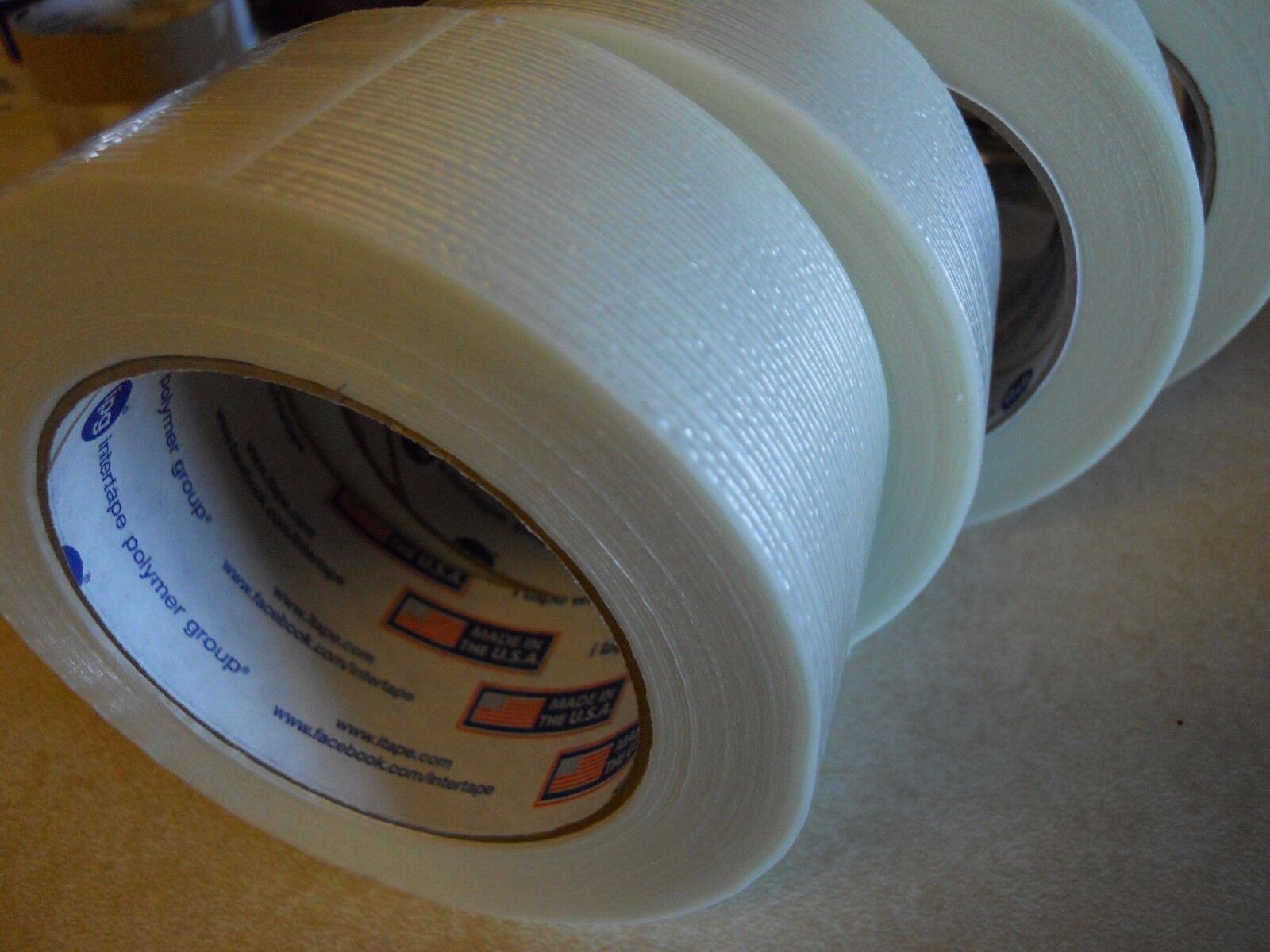 7 Rolls 2" x 60 YDS Fiberglass Reinforced Filament Strapping, Packing Tape Clear Unbranded/Generic Does Not Apply