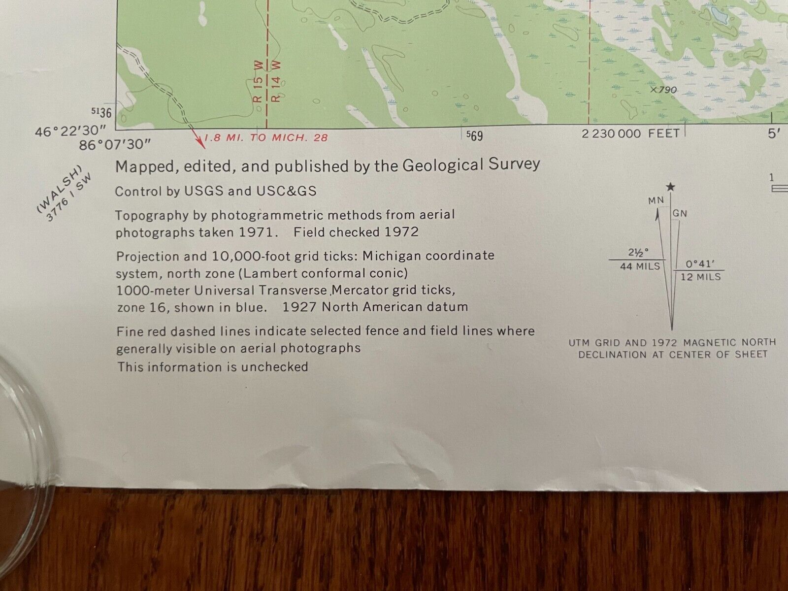 US Geological Survey Maps Michigan UP Porcupine Mountains Sunken Lake White Pine Без бренда - фотография #5