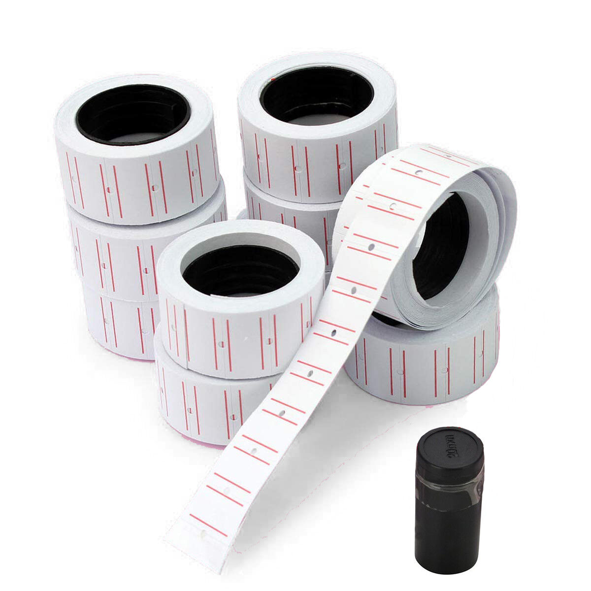 10 Rolls Price Tags Gun Labels 6000 Stickers For MX-5500 With Refill Ink Unbranded Does Not Apply
