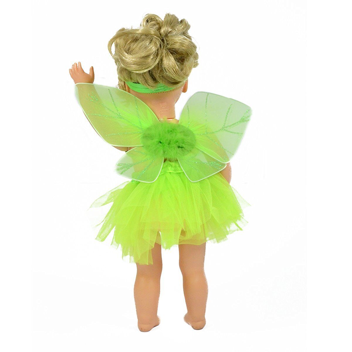 Green Fairy/Pixie Dress up Costume for Girls - Kids Matching Pretend Play Outfit The New York Doll Collection - фотография #4