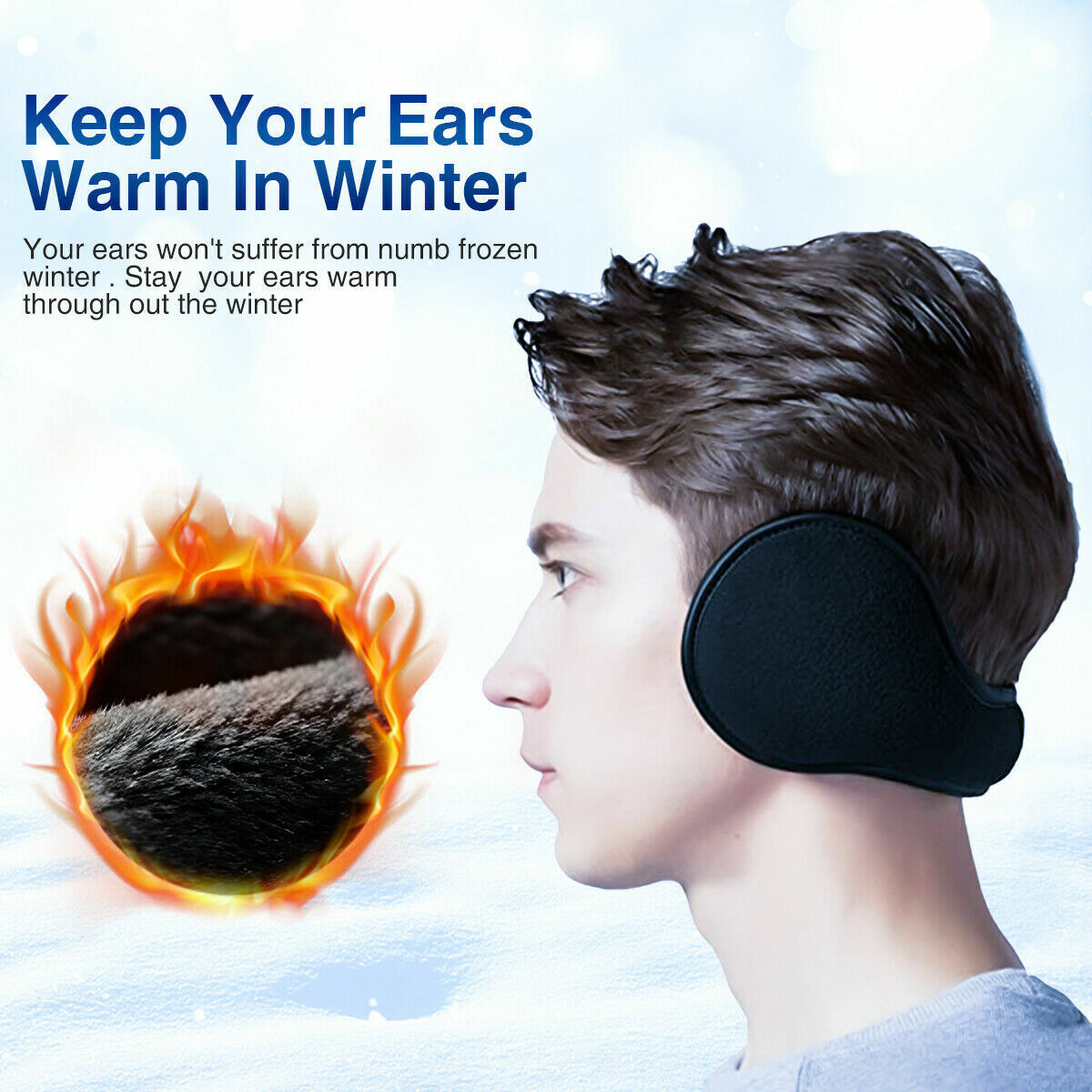 2 x Men Women Ear Muffs Winter Ear warmers Fleece Earwarmer Behind the Head Band Unbranded Does not apply - фотография #7