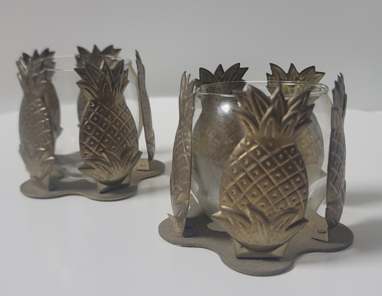 Interpur Brass Pineapple Votive Candleholders - Set of 2 Interpur - фотография #5
