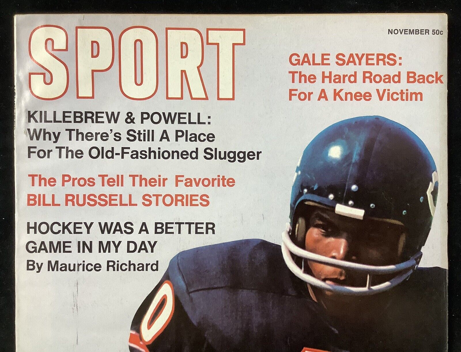 Gale Sayers Signed Sport Magazine November 1969 No Label Bears Autograph HOF JSA Без бренда - фотография #3