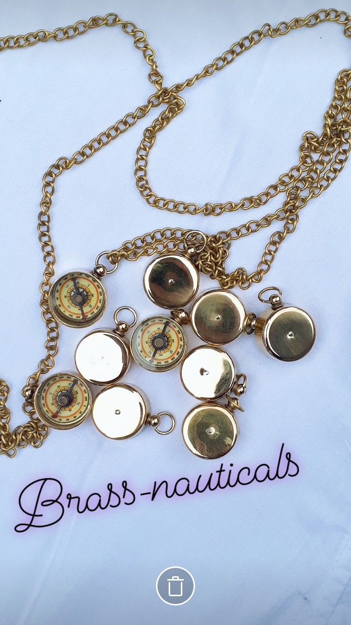 BRASS COMPASS LOT OF 50 PCS MINI WORKING COMPASS NECKLACE christmas GIFT  Без бренда - фотография #3