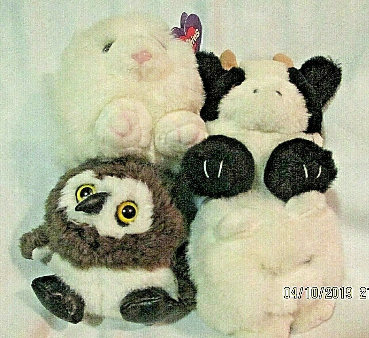 Puffkins Cow  Cats Owl Swibcow 1994 Plush lot of 4 SWIBCO