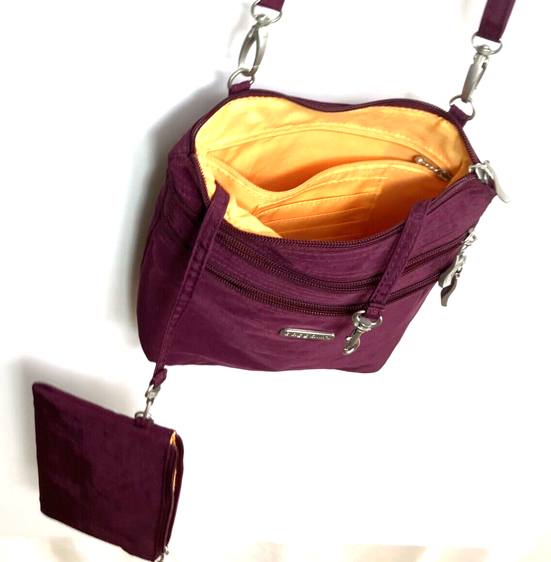 Baggallini Crossbody Bags Lot Of 3 Purses Blue Yellow Burgandy LOTS OF POCKETS Baggallini - фотография #6