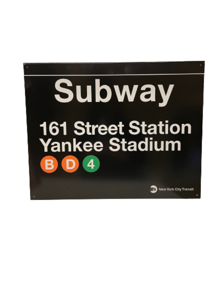 Yankee Stadium Subway Sign - MTA Officially Licensed - New York 161th Street Без бренда