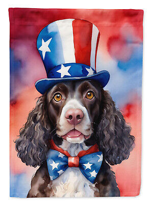 American Water Spaniel Patriotic American Flag Canvas House Size DAC5643CHF Без бренда