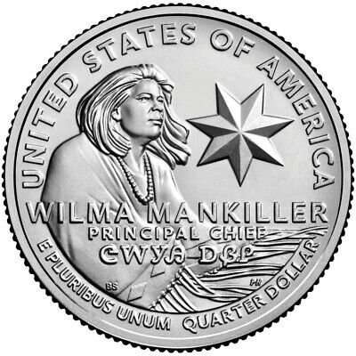 2022 P D Wilma Mankiller American Women Washington Quarter 2 New Clad PD Best Без бренда - фотография #3
